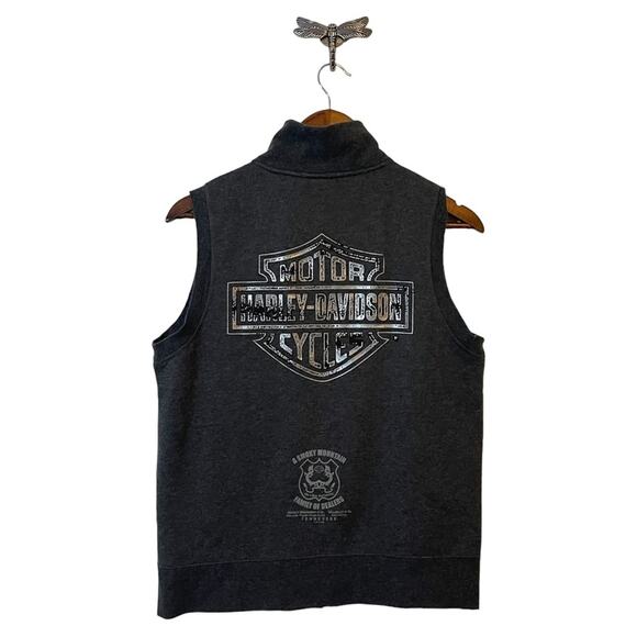 Harley-Davidson Grey Zip Up Vest Women's Size Medium - Picture 2 of 9